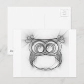 Zwarte en witte schets van kippen briefkaart (Voorkant / Achterkant)