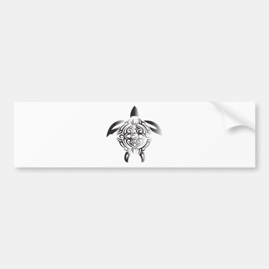 zwarte en witte schildpad bumpersticker (Voorkant)