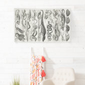 Zwarte en Witte Schildpad Reptielen Alligators Spandoek (Insitu)