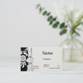 zwarte en witte  schimmeldemper visitekaartje (Staand voorkant)