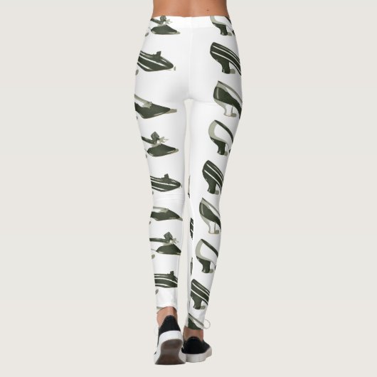 zwarte en witte schoenen leggings (Achterkant)