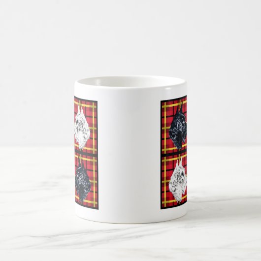 Zwarte en Witte Schotse Terrier-mok Koffiemok (Center)