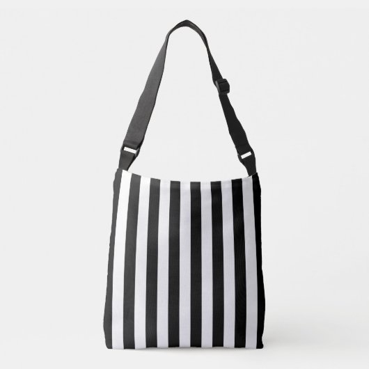 zwarte en witte schoudertas crossbody tas (Voorkant)