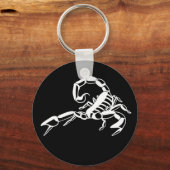 Zwarte en witte Scorpio-Sleutelhanger Sleutelhanger (Voorkant)