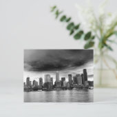 Zwarte en witte seattle briefkaart (Staand voorkant)