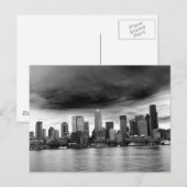 Zwarte en witte seattle briefkaart (Voorkant / Achterkant)
