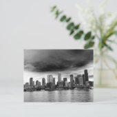 Zwarte en witte seattle briefkaart (Staand voorkant)