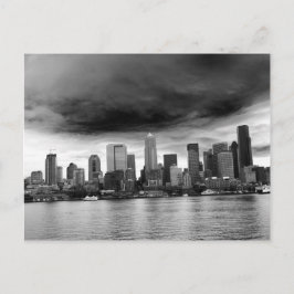 Zwarte en witte seattle briefkaart