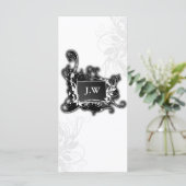 zwarte en witte servicerackkaart (Staand voorkant)