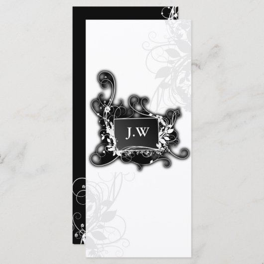 zwarte en witte servicerackkaart (Voorkant / Achterkant)