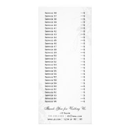 zwarte en witte servicerackkaart reclamekaart