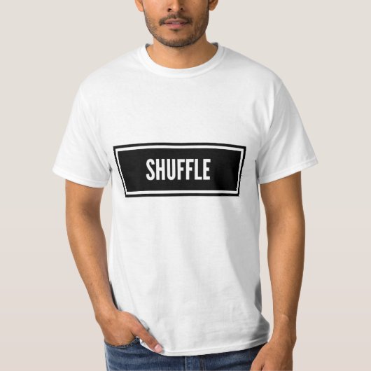 Zwarte en witte Shuffle Dance T-Shirt (Voorkant)