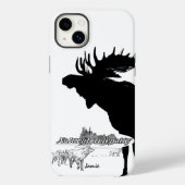 Zwarte en witte Silhouette  Moose Wolf Case-Mate iPhone Case (Achterkant)