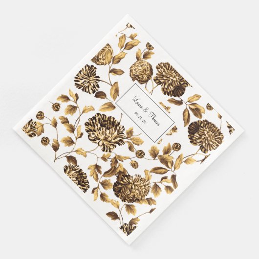 Zwarte en witte  sinaasappel servet (Hoek)