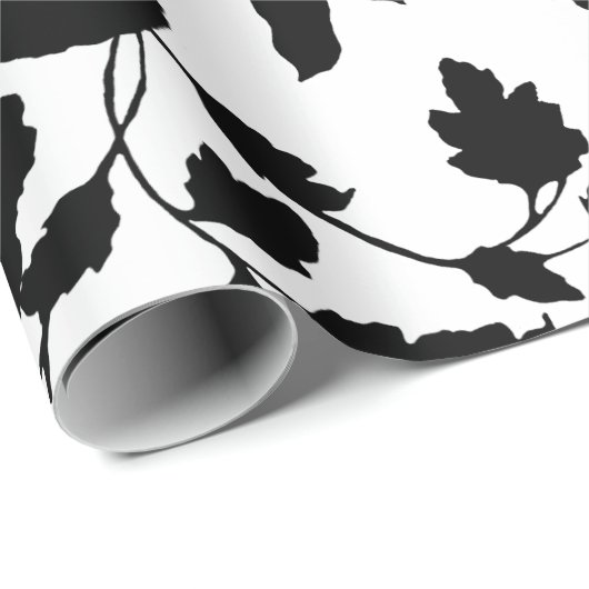 Zwarte en witte sinaasappelwijn cadeaupapier (Rol Hoek)