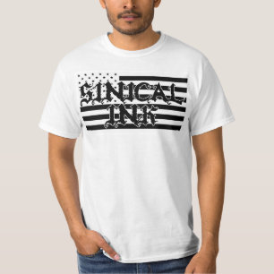 Zwarte en witte sinische inkt in Amerika T-shirt