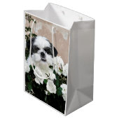 Zwarte en witte sjiitische Tzu Medium Cadeauzakje (Achterkant Gekanteld)