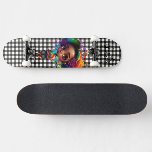 zwarte en witte skateboard (Horizontaal)