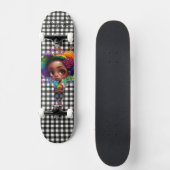 zwarte en witte skateboard (Voorkant)