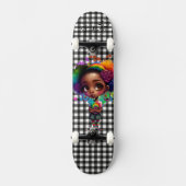 zwarte en witte skateboard (Voorkant)