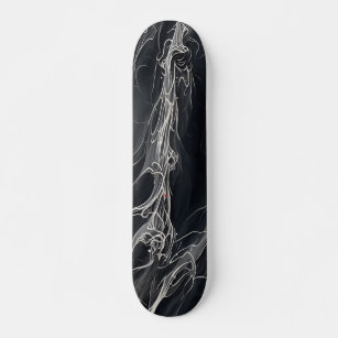 Zwarte en witte skateboard