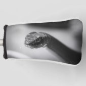 Zwarte en witte slang golfheadcover (Voorkant)