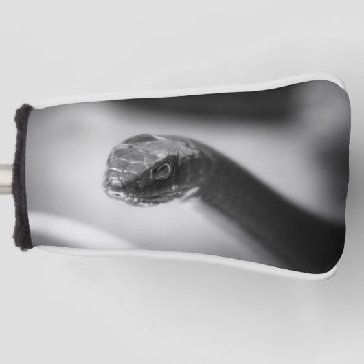 Zwarte en witte slang golfheadcover (Voorkant)