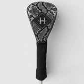 Zwarte en witte slang golfheadcover (Voorkant)