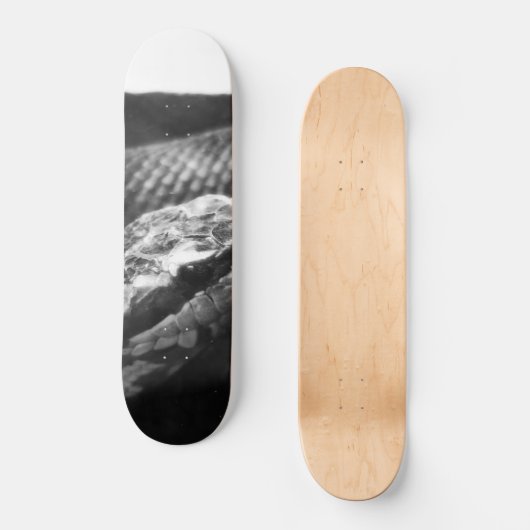Zwarte en witte slang persoonlijk skateboard (Voorkant)