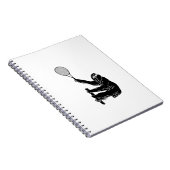 Zwarte en witte sleuf met Tennis Racket Notitieboek (Rechterzijde)