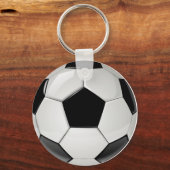 Zwarte en Witte Sleutelhanger van het Voetbal (Key (Voorkant)