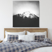 Zwarte en witte sneeuwberg canvas afdruk (Insitu (Slaapkamer))