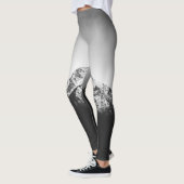 Zwarte en witte sneeuwberg Storžič, Slovenië Leggings (Links)