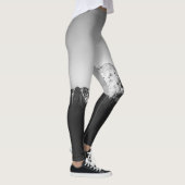 Zwarte en witte sneeuwberg Storžič, Slovenië Leggings (Rechts)