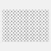 Zwarte en witte sneeuwvlok Kerstmis Inpakpapier Vel (Voorkant 2)