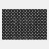 Zwarte en witte sneeuwvlok Kerstmis Inpakpapier Vel (Voorkant)