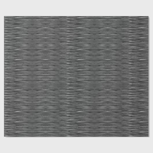 Zwarte en witte snijlijnen Verpakkingspapier Cadeaupapier (Vlak)