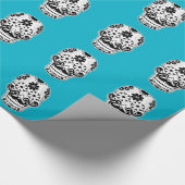 Zwarte en witte snor cadeaupapier (Hoek)