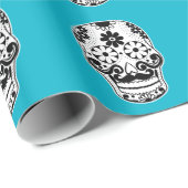 Zwarte en witte snor cadeaupapier (Rol Hoek)