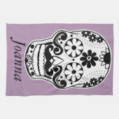 Zwarte en witte snor theedoek (Horizontaal)