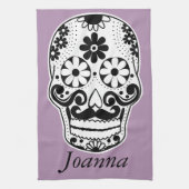 Zwarte en witte snor theedoek (Verticaal)