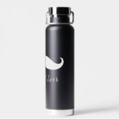 Zwarte en witte snor waterfles (Achterkant)