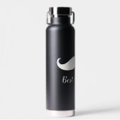 Zwarte en witte snor waterfles (Voorkant)