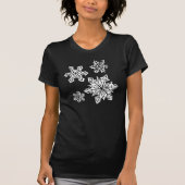 ZWARTE EN WITTE SNOWFLAKEN T-SHIRT (Voorkant)
