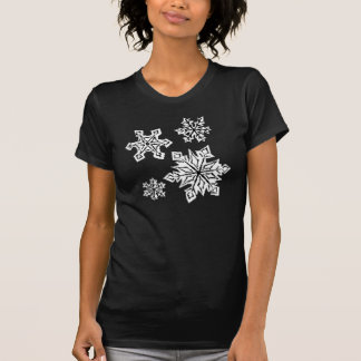 ZWARTE EN WITTE SNOWFLAKEN T-SHIRT