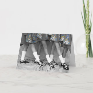 Zwarte en witte softschoendansers Blank Kaart