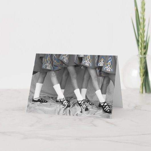 Zwarte en witte softschoendansers Blank Kaart (Voorkant)