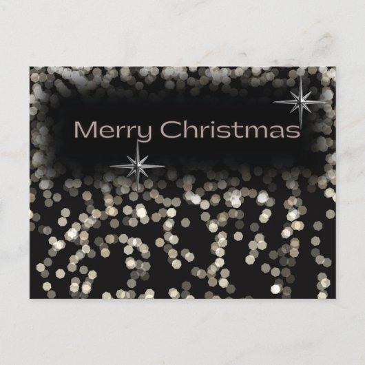 Zwarte en witte sparren Merry Kerstmis Uitnodiging Briefkaart (Voorkant)