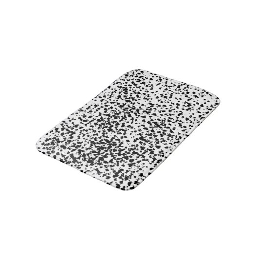 Zwarte en Witte Speckles Badmat (Gekanteld)