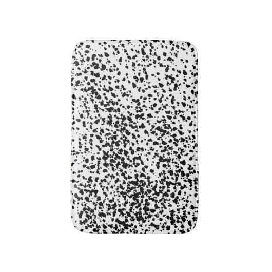 Zwarte en Witte Speckles Badmat (Voorkant Verticaal)